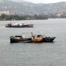 African fishing ships